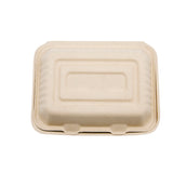 9" x 6" x 3" Wheat Straw Hoagie Hinged Lid Container