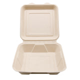 8" x 8" x 2.5"  Wheat Straw Hinged Lid Container